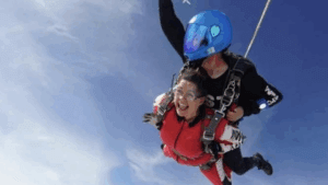 Erica Campbell and Kerryann Jones's Charity Jump. Displaying Community Impact at AHK